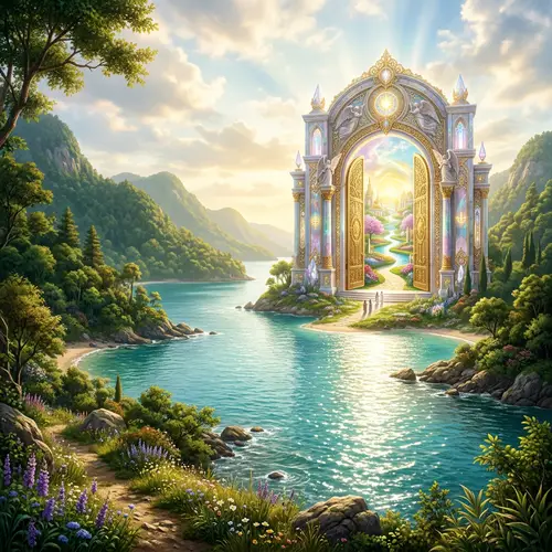 Ethereal Bay Entryway: Gateway to Heaven-like Realm