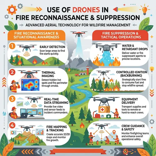Drones in Fire Reconnaissance & Suppression