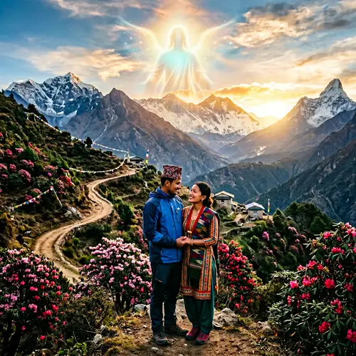 Love Story of Young Nepali Couple in Scenic Nepal Landscape