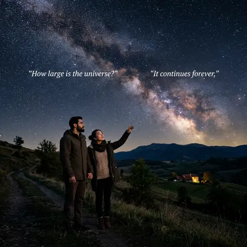 Exploring the Infinite Universe: A Serene Evening under the Stars