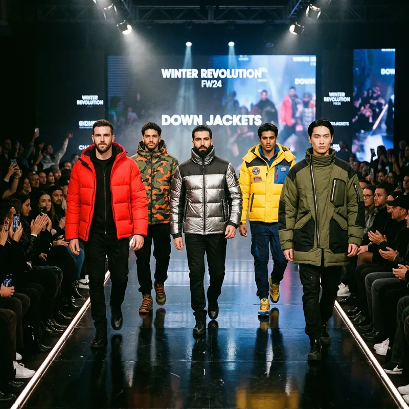 Diverse Down Jacket Fashion Show Highlights