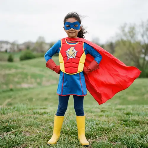 Vibrant Super Hero Costume for Young Girls | Brave & Capable