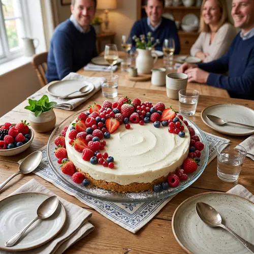 Delicious Blancmanger for 5 with Berry Topping