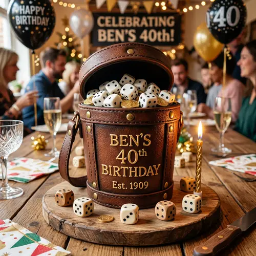 Dice Cup Birthday Cake for Game Lovers