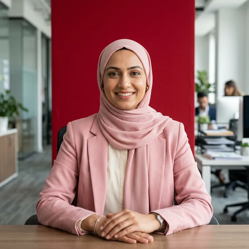 Professional Portrait of a Stylish Hijab-Wearing Woman