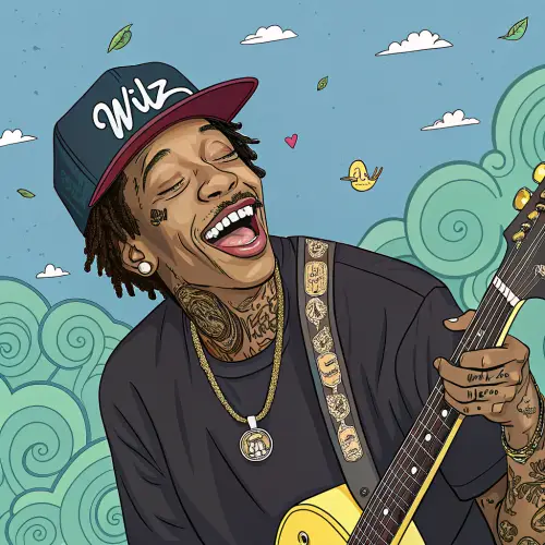 Funny Drawing of Rapper Wiz Khalifa