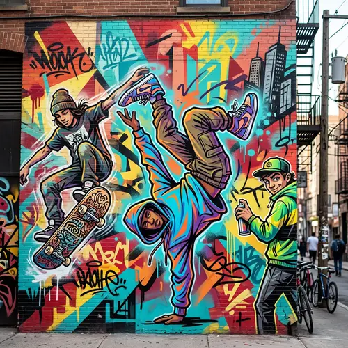 Dynamic Street Art Characters: Vibrant Urban Expressions