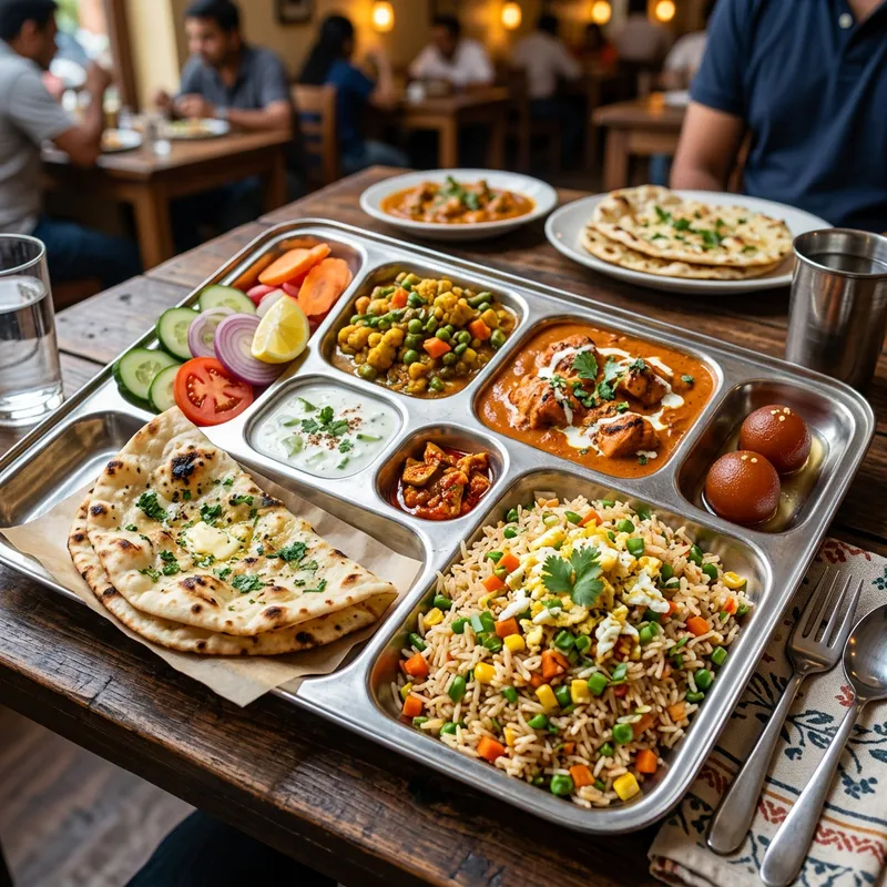 Delicious Non Veg Thali with Butter Chicken & Mix Veg