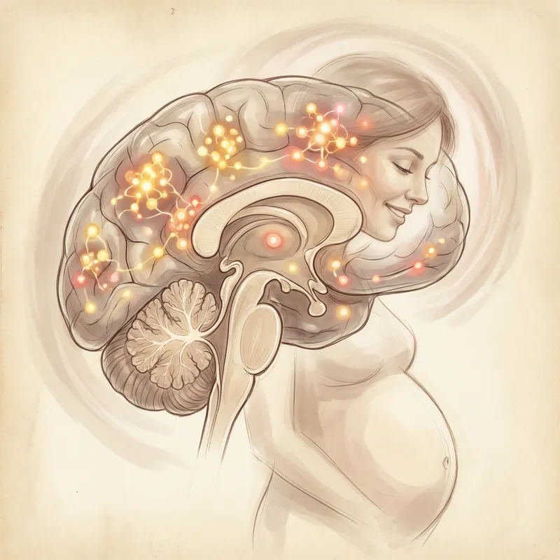 Maternal Brain Illustration | Neural Activity During Pregnancy
