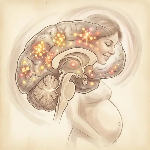 Pregnant Mother's Brain | Increased Neural Activity Illustration