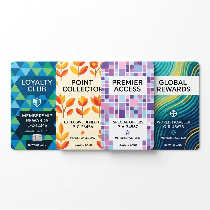 Simple Multi-Colored Loyalty Program Cards