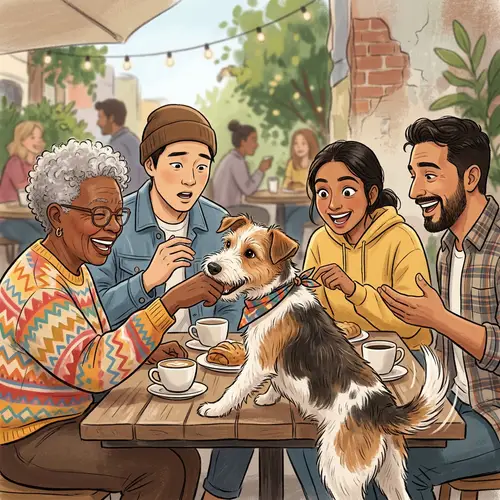 Surprised People React to Playful Dog with Friendly Behavior