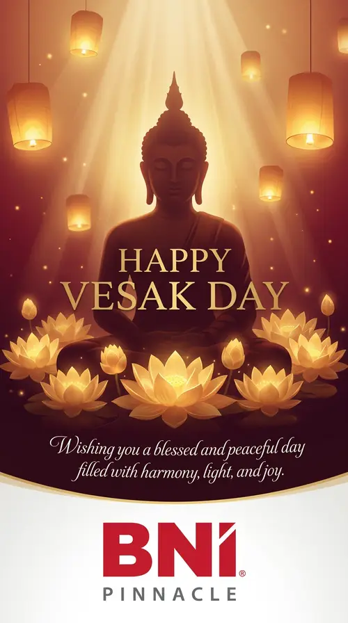 Elegant Happy Vesak Day Digital Greeting Card