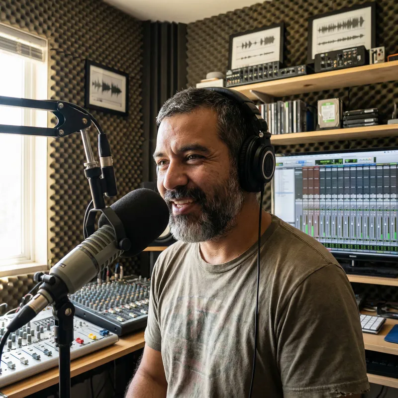 Passionate Male Podcaster | 40 Years Old | Studio Audio Work