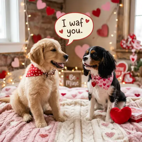 Cute Dogs on Valentine's Day: 'I Waf You!'