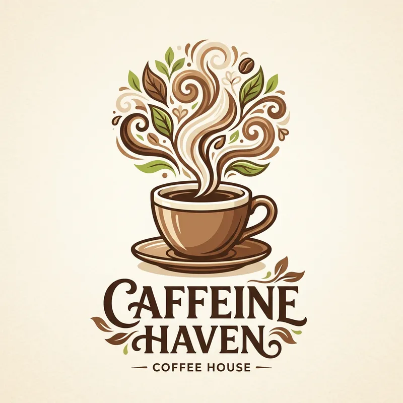 Cozy Coffee Shop Logo Design | Caffeine Haven