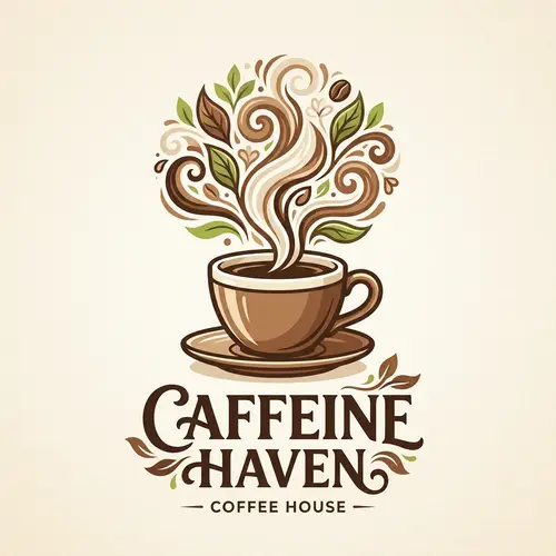 Caffeine Haven: Modern & Cozy Coffee Shop Logo Design