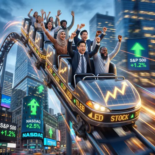Thrilling Momentum in Investing - Captivating Roller Coaster Scene