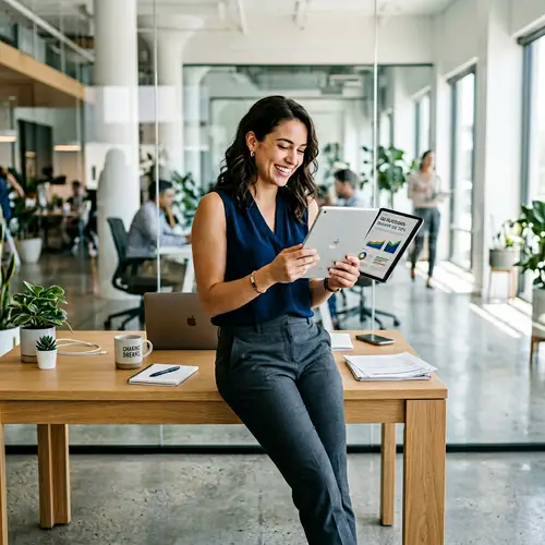 Bright Office Vibes: Modern Working Woman