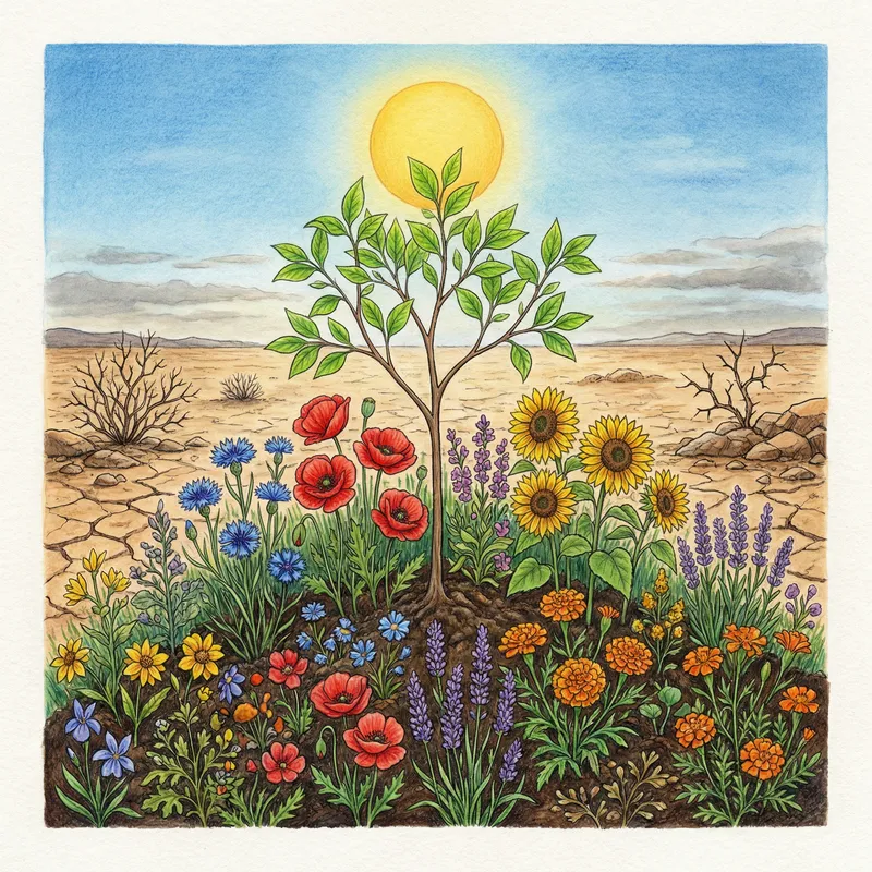 Nature's Transformative Power: Growth Illustration