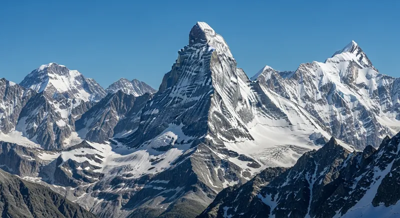 Stunning Snow-Capped Mountain on the Horizon