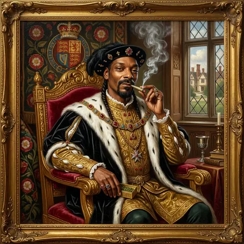Snoop Dogg as Henry VIII in Classical Oil Painting