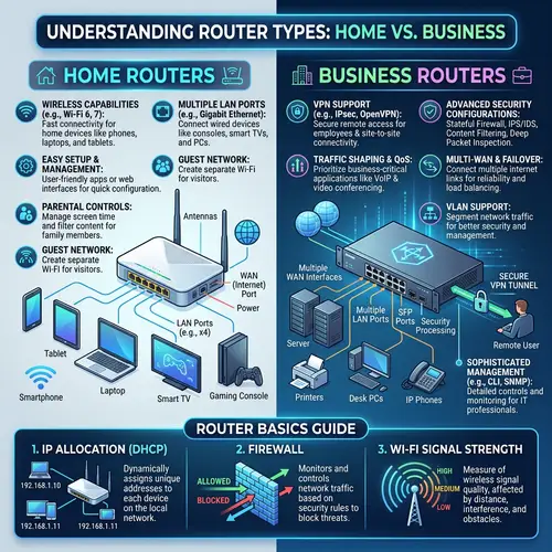 Types of Routers: Home & Business | Infographic