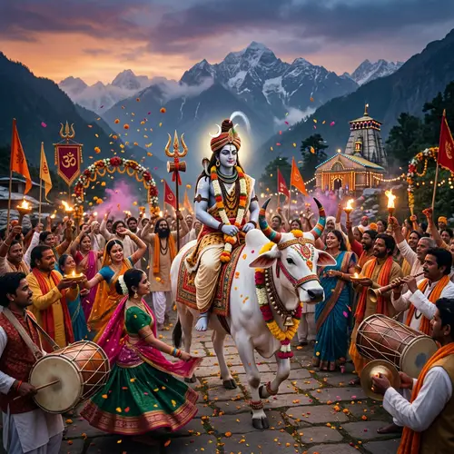 Lord Shiva Wedding Baraat Procession with Nandi | Hindu Culture