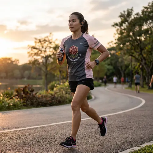 Rose Logo Running Jersey – Unique Sportswear