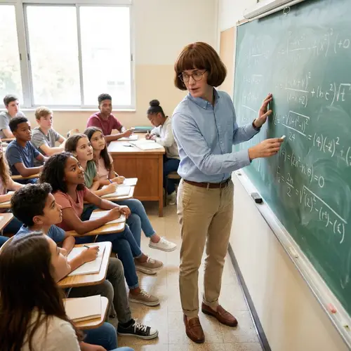 Inspiring Teacher Engaging Diverse Students | School Classroom Scene