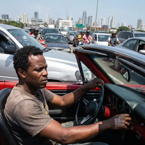 Driving in Heavy Traffic Under the Summer Sun