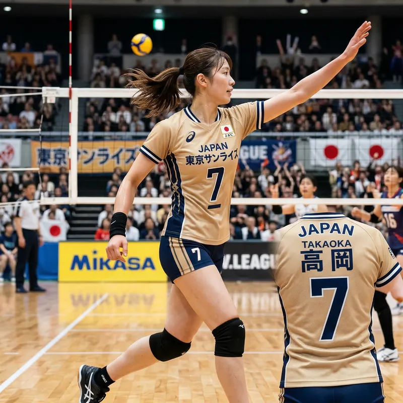 Beige Jersey for Japan Volleyball Club