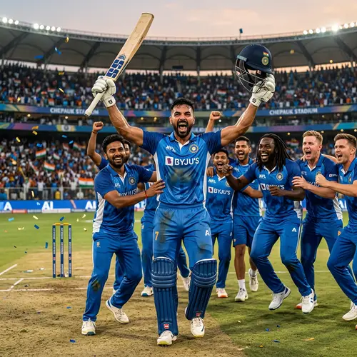 Celebration of Victory on Cricket Field | Teammates Join Joy