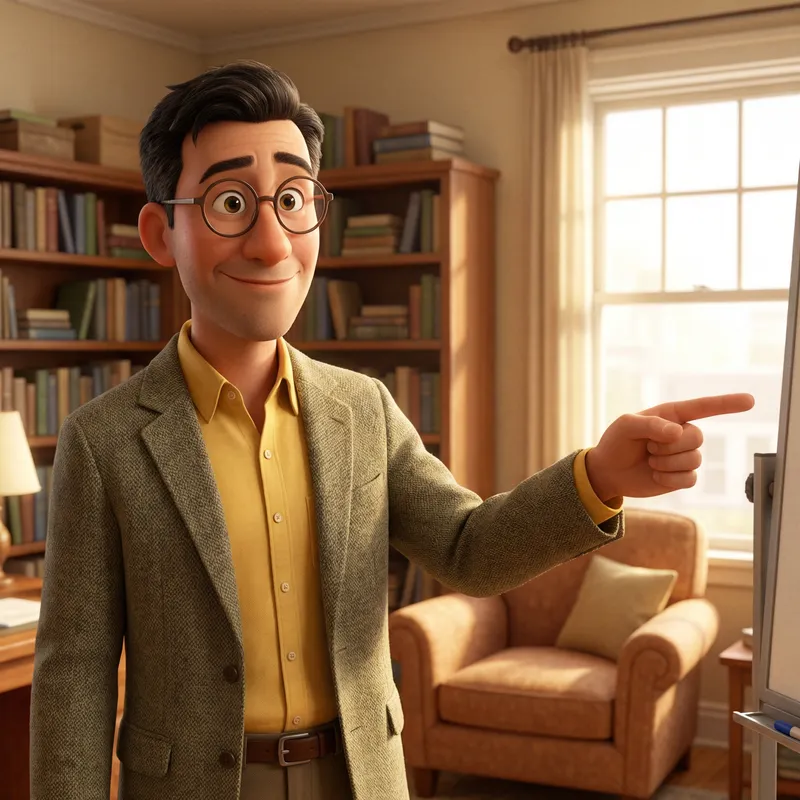 Friendly 3D Pixar-Style Man Animation