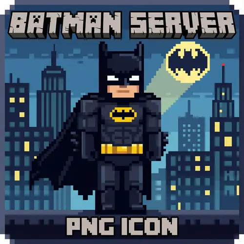 Batman Minecraft Icon PNG for Your Server