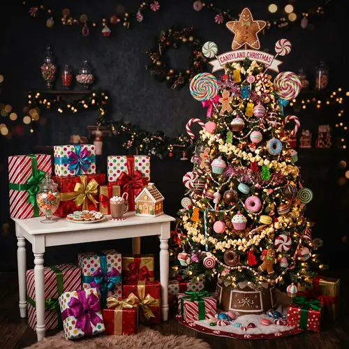 Whimsical Candy-Filled Christmas Tree Decorations