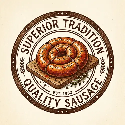 Superior Tradition Quality Sausage Logo | Artisan Sausage Design