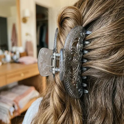 Plastic Hair Crab Clip with Strong Clamping Mechanism