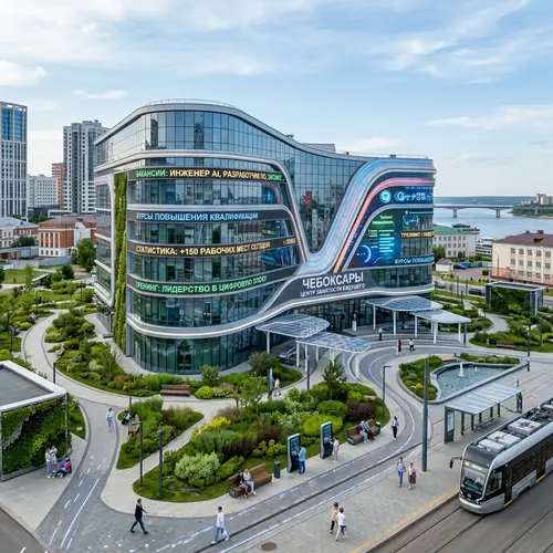Futuristic Urban Unemployment Center in Cheboksary