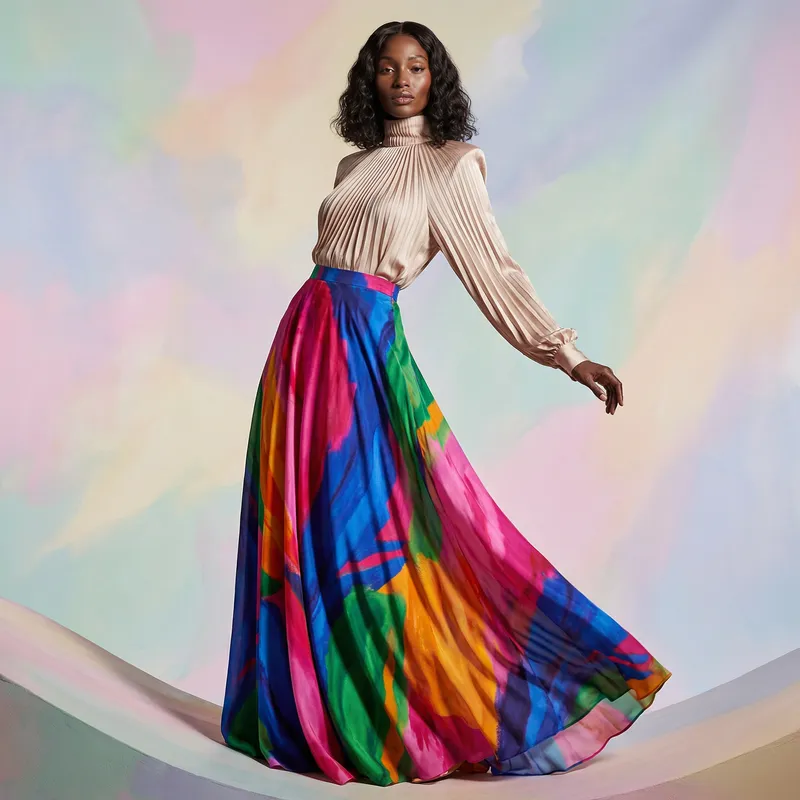 Create a Stylish Black Female Model Pose | High Fashion Ensemble