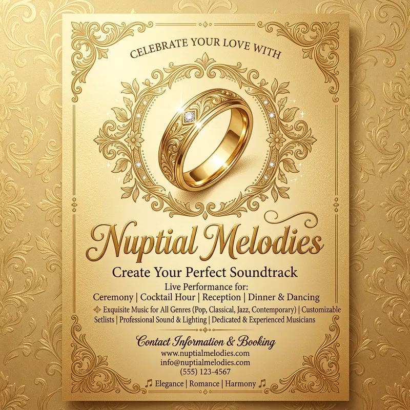 Elegant Wedding Band Flyer Design