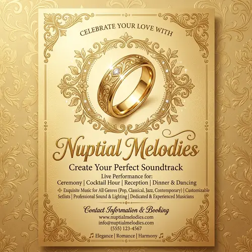 Nuptial Melodies - Wedding Band Flyer Design