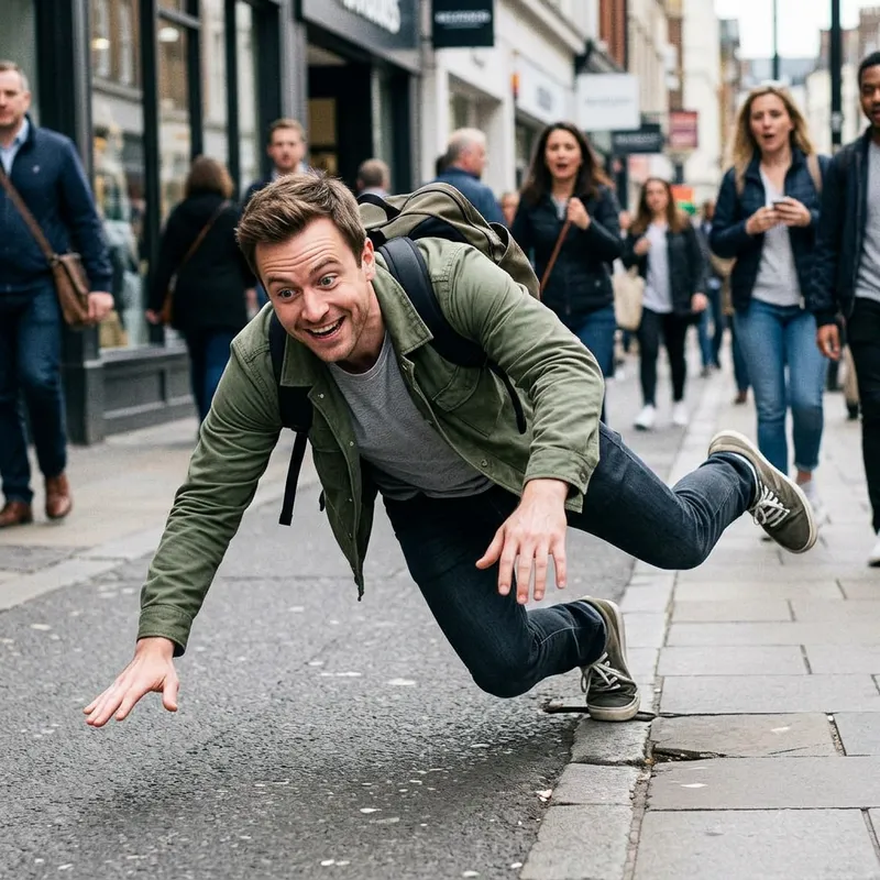 Bryan Falling Mishap: Clumsy Yet Amused Moment