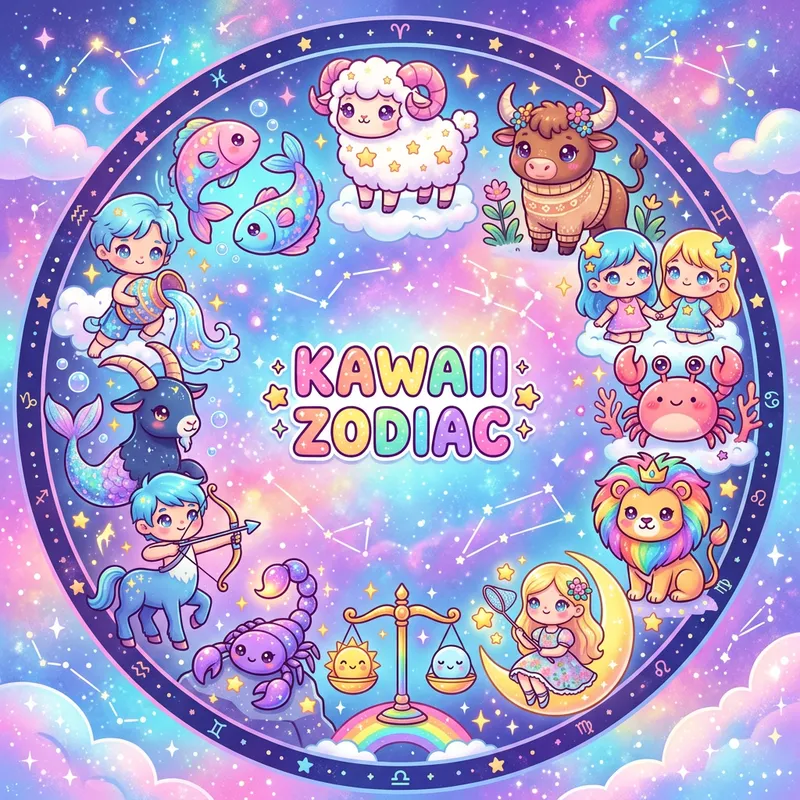 Kawaii Zodiac Signs - Adorable Visual Representations Kawaii Zodiac Signs - Adorable Visual Representations