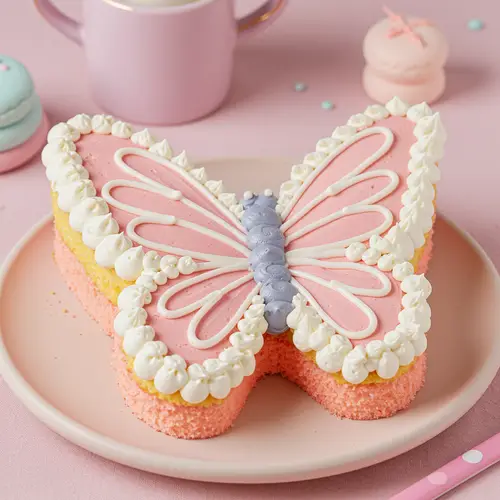 Charming Butterfly Cake with Whimsical Frosting