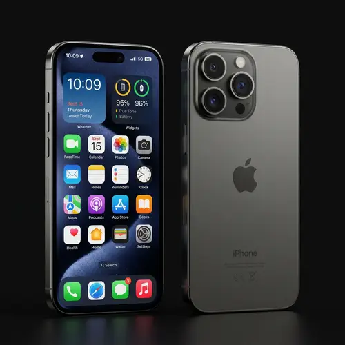 iPhone 15 Front and Back View | Futuristic Smartphone Design