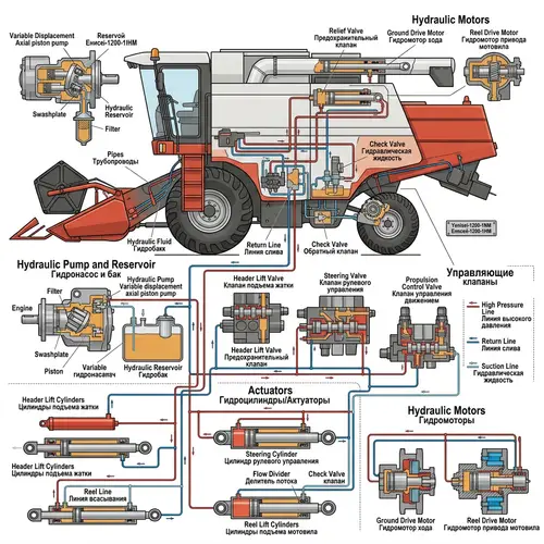 Yenisei Combine Harvester Hydraulic System Guide