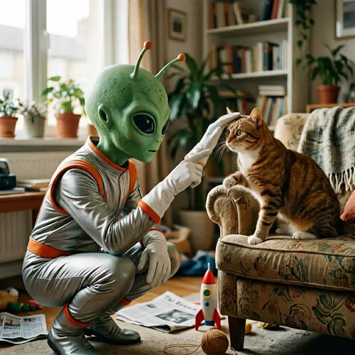 Martian Hitting a Cat – A Bizarre Encounter