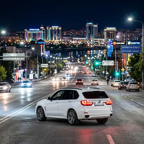 BMW X5 F15 Night Drive in Atyrau, Kazakhstan