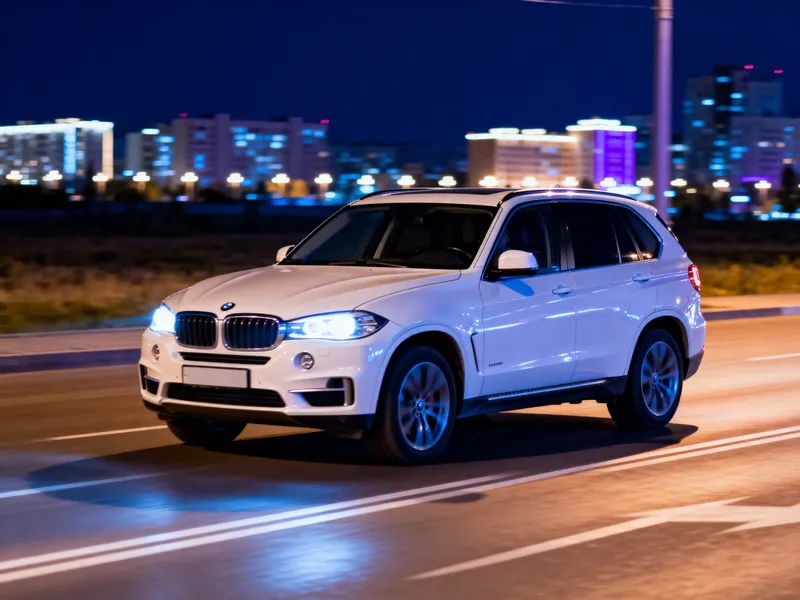 BMW X5 F15 Night Drive in Atyrau, Kazakhstan